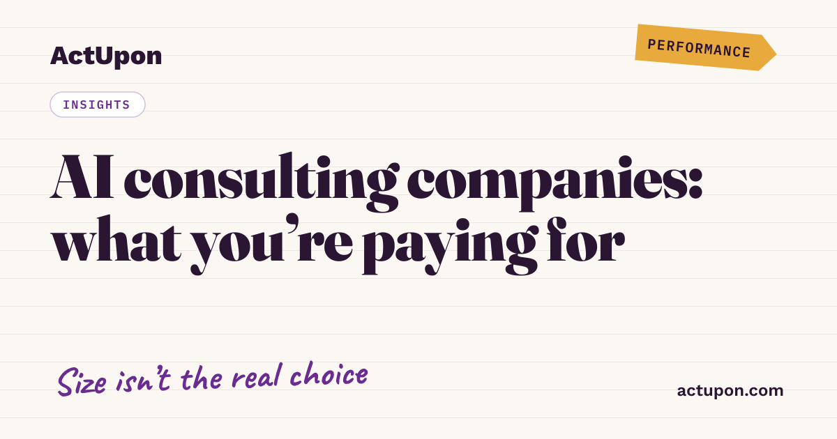 Artificial Intelligence Consulting Companies: What You’re Really Paying For